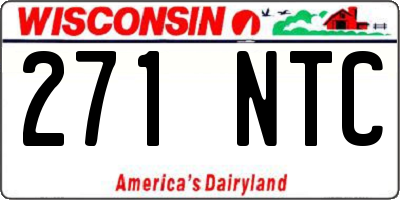 WI license plate 271NTC