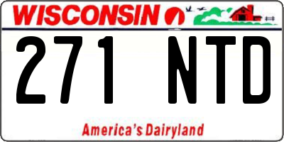 WI license plate 271NTD
