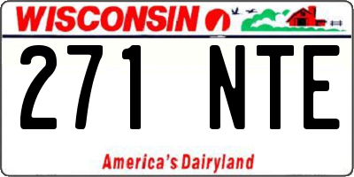 WI license plate 271NTE