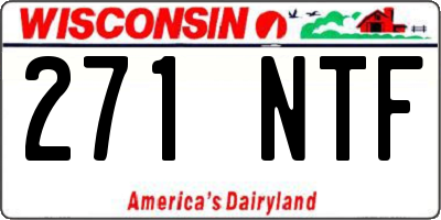 WI license plate 271NTF