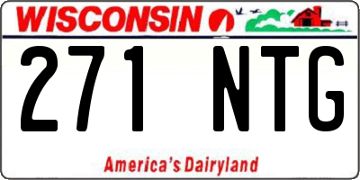 WI license plate 271NTG