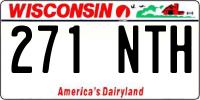 WI license plate 271NTH
