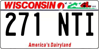 WI license plate 271NTI