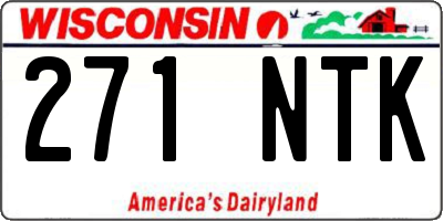 WI license plate 271NTK