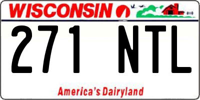 WI license plate 271NTL