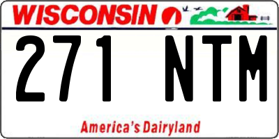 WI license plate 271NTM