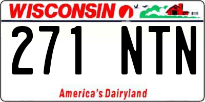 WI license plate 271NTN