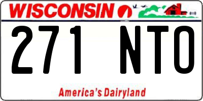 WI license plate 271NTO