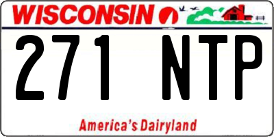 WI license plate 271NTP