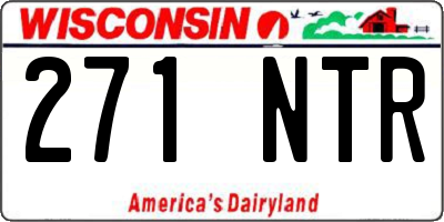 WI license plate 271NTR
