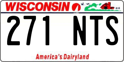 WI license plate 271NTS