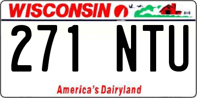 WI license plate 271NTU