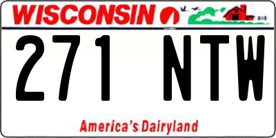 WI license plate 271NTW