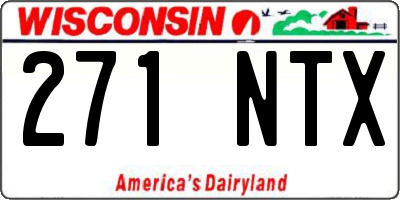 WI license plate 271NTX
