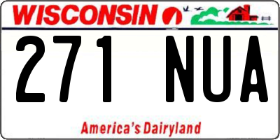 WI license plate 271NUA