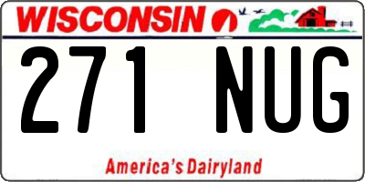 WI license plate 271NUG