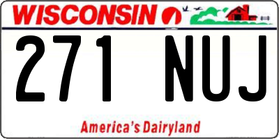 WI license plate 271NUJ