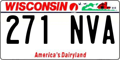 WI license plate 271NVA