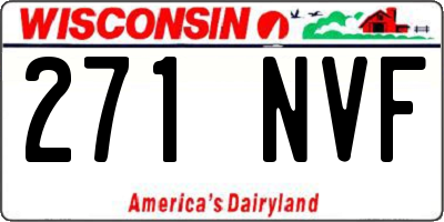 WI license plate 271NVF
