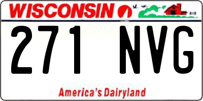 WI license plate 271NVG