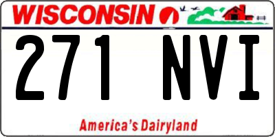 WI license plate 271NVI