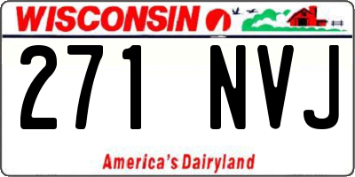 WI license plate 271NVJ