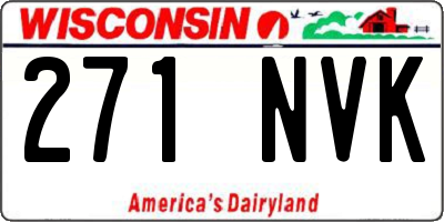 WI license plate 271NVK