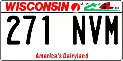 WI license plate 271NVM
