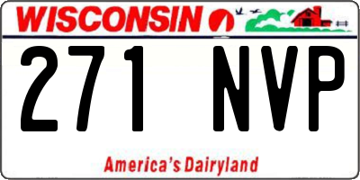WI license plate 271NVP