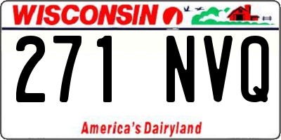 WI license plate 271NVQ