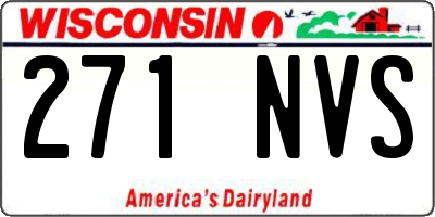 WI license plate 271NVS