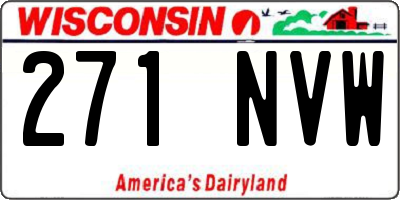 WI license plate 271NVW
