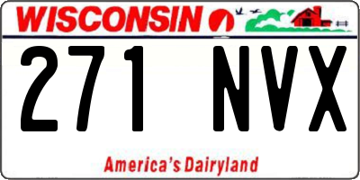 WI license plate 271NVX