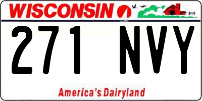 WI license plate 271NVY