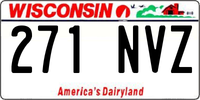 WI license plate 271NVZ