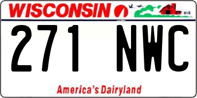 WI license plate 271NWC