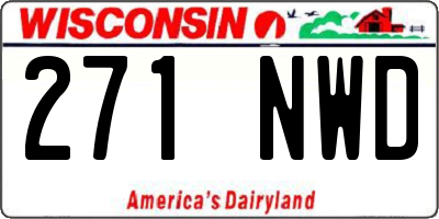 WI license plate 271NWD