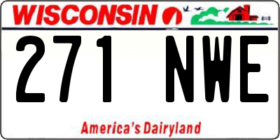 WI license plate 271NWE