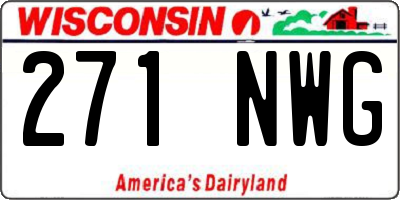 WI license plate 271NWG