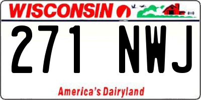 WI license plate 271NWJ