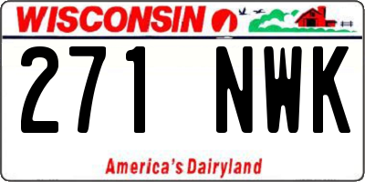 WI license plate 271NWK