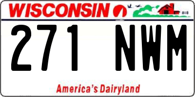WI license plate 271NWM