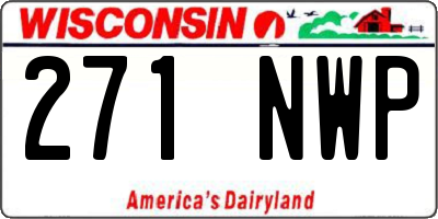 WI license plate 271NWP
