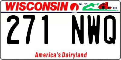 WI license plate 271NWQ