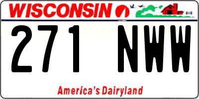 WI license plate 271NWW