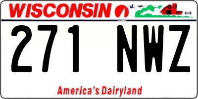 WI license plate 271NWZ