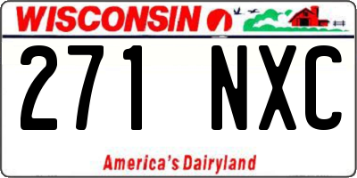 WI license plate 271NXC