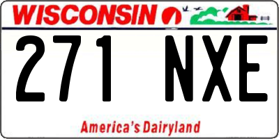 WI license plate 271NXE