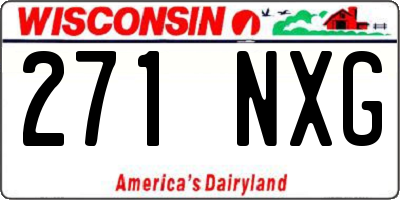 WI license plate 271NXG