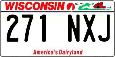 WI license plate 271NXJ